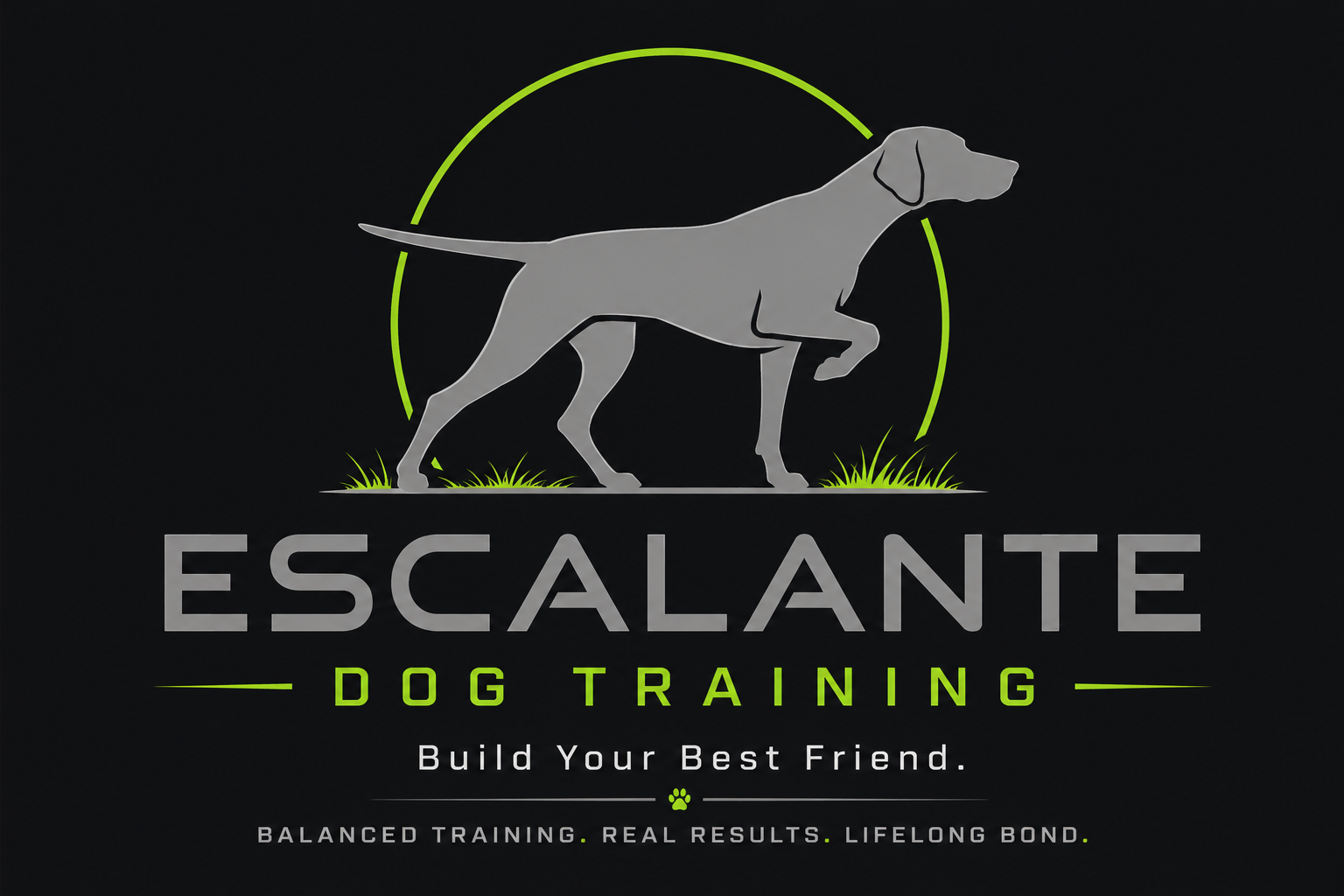 Escalante Dog Training pointing Weimaraner logo